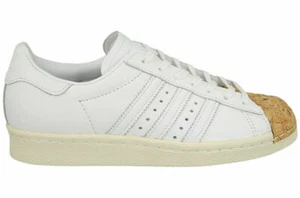 Adidas Superstar años 80 Zapatos de Cuero Blanco Corcho Entrenador BA7605 CLÁSICO PRECIO DE VENTA SUGERIDO POR EL FABRICANTE £99.99 - Imagen 1 de 6