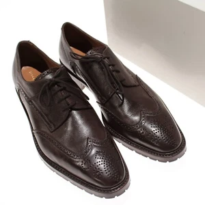 Gravati NWB Derby Wingtip Dress Shoes in Brown Rustico Leather Size 12 M - Picture 1 of 12
