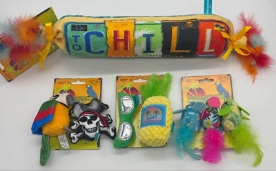 4PC Multipet Margaritaville Cat Toy Set W/ Cat Nip ~ FAST SHIPPING ~ NEW - Image 1 of 2