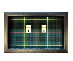 Royal Scots Regimental Tartan Medal Case. Black Frame - Picture 1 of 7
