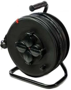 50 m Industrie Kabeltrommel H07RN-F Verlängerungskabel 4 Steckdosen IP44 Aussen - Picture 1 of 6