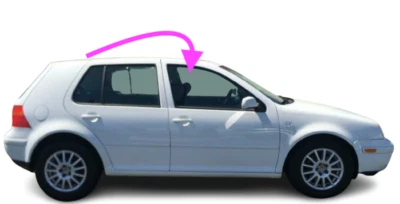 Se adapta a: Volkswagen 1999-2006 nuevo Golf 4D pasajero puerta delantera derecha ventana vidrio Foto 1 de 4