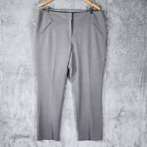 Tahari Dress Pants Women's Plus Size 16 Grey Pockets High Rise - Picture 1 of 7