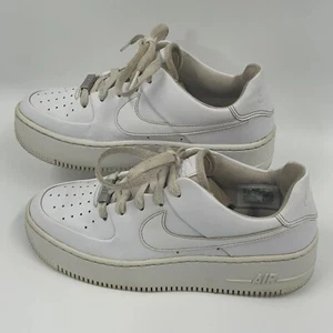 Nike Air Force 1 Trainers Sage Low White Cream UK Size 5 Preloved AR5339-100 AF1 - Picture 1 of 15