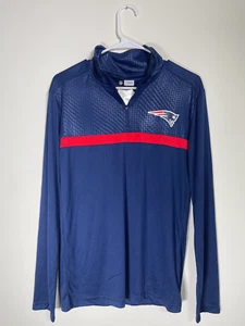 NFL New England Patriots Men's Lightweight Long Sleeve 1/4-Zip Pullover Navy, S - Picture 1 of 7