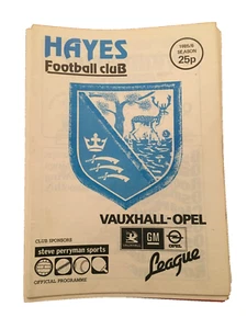 HAYES V UXBRIDGE - FA TROPHY 1ST QUALIFYING RD - 5.10.1985 - Bild 1 von 1
