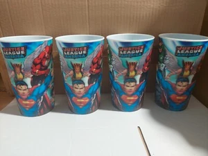 4 Justice League of America Drinking Tumblers Superhero DC Comics Superman - Picture 1 of 4