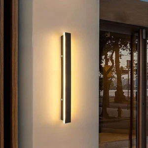 100CM Modern Outdoor Wall Sconce, 3 Color 3000K/4500K/6000K Wall Mounted Light - Picture 1 of 6