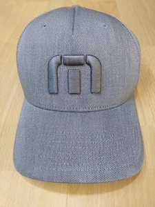 Travis Mathew Golf Hat Gray Embroidered Flex Fit Cap Size S-M - Picture 1 of 9