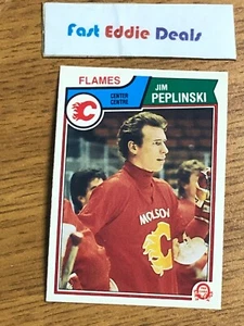 O-PEE-CHEE NHL HOCKEY JIM PEPLINSKI CARD 90 CALGARY FLAMES EXCELLENT - Picture 1 of 2