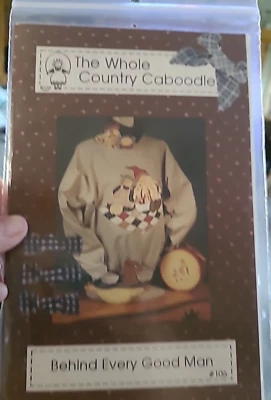 Vtg Sewing Pattern 1992 Behind Every Good Man Santa Craft Sweatshirt Applique - Image 1 of 4