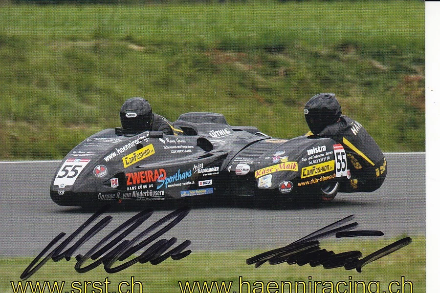 Markus SCHLOSSER/Adolf HAENNI - Schweiz, Motorradsport, Original-Autogramm! - Bild 1 von 1