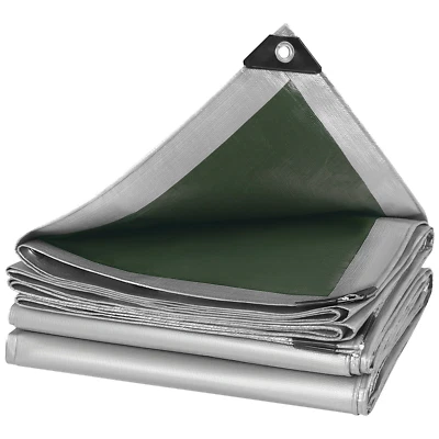 EUGAD Abdeckplane 280g/m² PE Gewebeplane mit Ösen Wasserdicht Schutzplane