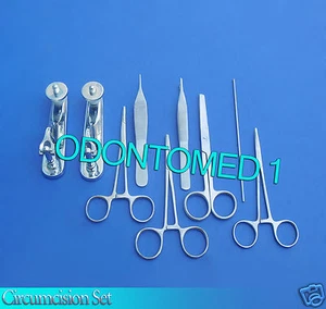 Circumcision Set c/w"2 Gomco" style clamp 1.1cm+1.45cm, s/s & 6 s/s inst DS-827 - Imagen 1 de 3