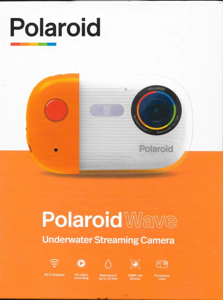 Polaroid Wave Underwater Streaming Camera WiFi HD Waterproof 18MP 2.4” Screen - Image 1 of 1