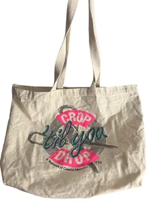 Vintage Y2K Creative Memories Crop Til You Drop Canvas Tote Bag Billboard USA - Picture 1 of 5