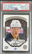 2019 2020 UPPER DECK Jack Eichel #5/5 PSA 10 AUTO BUYBACKS 2015 PORTRAITS RC 1/1