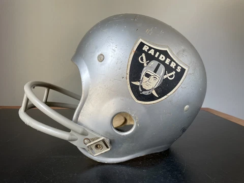 OAKLAND RAIDERS Las Vegas Los Angeles Rawlings Football Helmet HNFL vintage 70s Cover