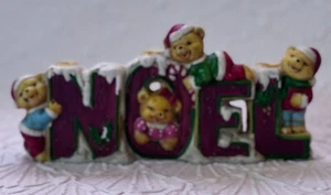 Candelabro de Navidad de cerámica Bear Noel - Imagen 1 de 14