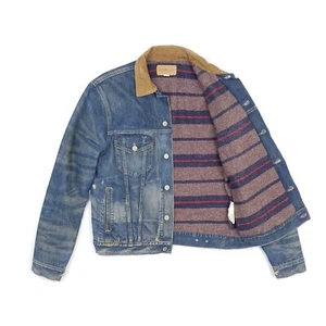 Ralph Lauren Jeansjacke Decke gefüttert Small Trucker Distressed Denim & Supply - Bild 1 von 18