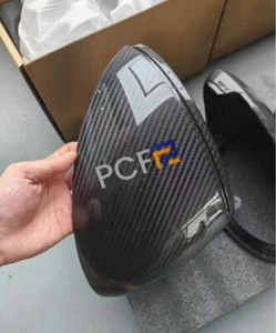 RHD Dry Carbon Fibre Side Mirror Cover Cap Replace For Porsche Cayenne 2019-2025 - Picture 1 of 5