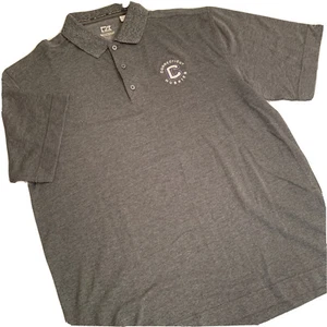 UConn Conneticut Huskies Mens Gray Knit Lightweight Polo Embroidered Logo Size L - Picture 1 of 12