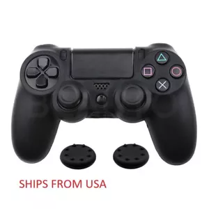 Silicone Rubber Skin Grip Cover Case for PlayStation 4 PS4 Controller - Black - Picture 1 of 1