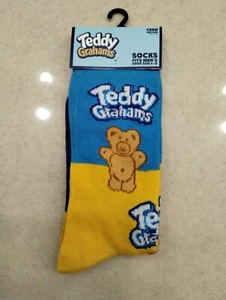 NUEVO Teddy Graham's Novedad Calcetines Locos Para Hombre Talla 6-12 Crew - Imagen 1 de 4
