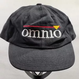 OMNIO Black Logo Embroidered Painter Messenger Style Low Hat Cap Adjustable - Picture 1 of 24