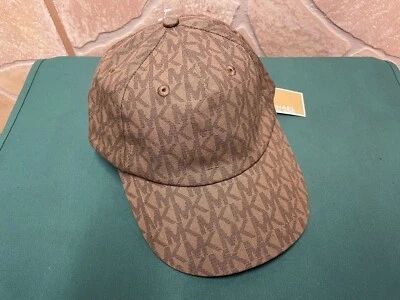 NUEVA Gorra de Béisbol Michael Kors MK Logo Para Mujer Marrón Claro Correa Ajustable NUEVA Foto 1 de 4