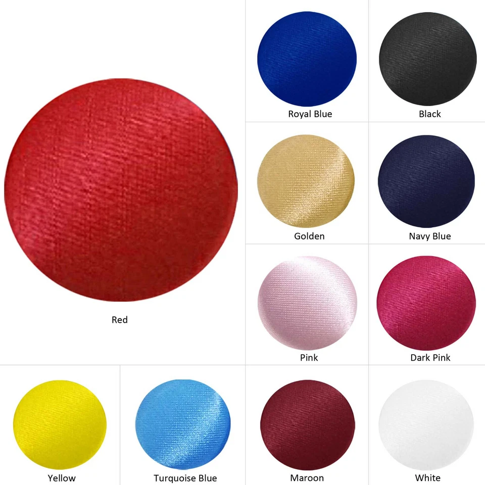Satin Button Fabric Covered Round Handmade Buttons for Sewing Craft Art 1.4 cm - Image 1 of 1