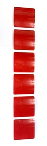 6x rot reflektierende, selbstklebende Quadrate hochreflektierende Marker Aufkleber - Bild 1 von 4