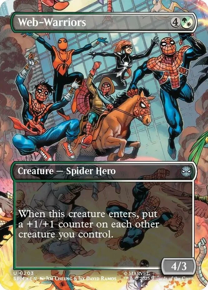 x1 Web-Warriors - Borderless - Marvel's Spider-Man - NM - MTG - Image 1 of 1