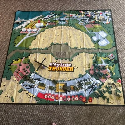 Vtg. 1992 MILTON BRADLEY MB FLYING THUNDER Helicopter Game w/ Game Mat and Parts - Image 1 of 4