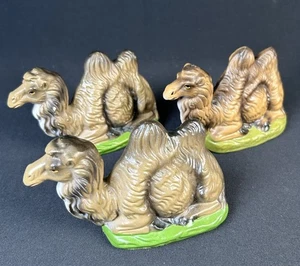 Vintage Nativity 3 Sitting Camels Hand Painted Replacement Figures Japan 3.5” H - Picture 1 of 5