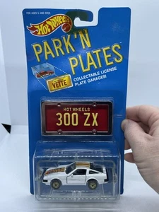 Vintage Hot Wheels Park ‘N Plates Nissan 300 ZX License Plate Garages White - Picture 1 of 12