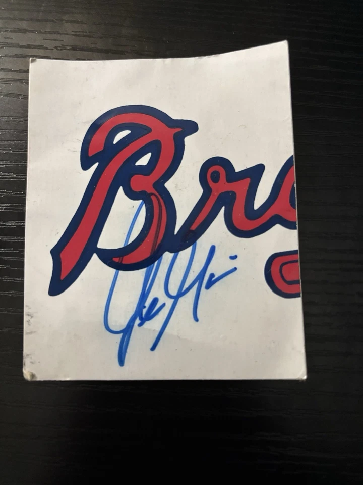 Lot Of Four Mark Lemke Atlanta Braves signed autographed cards - Image 1 of 2