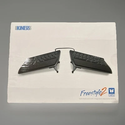KINESIS Freestyle2 VIP3 Black Keyboard KB820PBUS For Mac Free Shipping NIB - Image 1 of 4