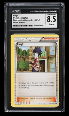 2012 Pokemon Boundaries Crossed Hugh CGC 8.5 English #130 Miscut Error (MC) - Image 1 of 2