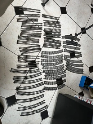 50 pieces HO train track Bachman Tyco straight curved terminal - Image 1 of 4