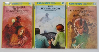 Nancy Drew #52 53 54 Forgotten City ~ Sky Phantom ~ Parchment ~ Carolyn Keene PC - Imagem 1 de 4
