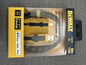 NEW DeWalt 6ft Kevlar Micro USB Cable DXMA1311322 – Durable & Tough - Picture 1 of 2