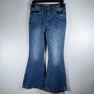 Jessica Simpson Sydney Flare Girls Size 10 Blue Adjustable Waist Denim Jeans - Picture 1 of 5