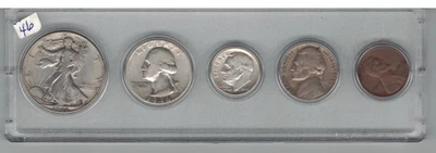 1946 BIRTH YEAR 5 COIN SET - 90% SILVER COINS (3) Included CIRCULATED SET - Image 1 of 2