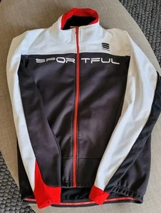 Sportful Pista Long Sleeve Thermal Jersey Size MEDIUM Red White - Picture 1 of 5