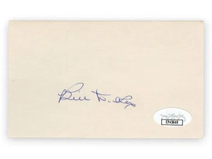 Bill Dickey Signed Autographed 3X5 Index Card Yankees Hall of Famer JSA CF45649 - Picture 1 of 2