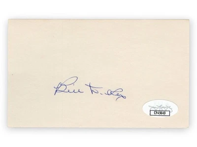 Bill Dickey Signed Autographed 3X5 Index Card Yankees Hall of Famer JSA CF45649 - Image 1 of 2