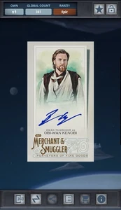 Star Wars Card Trader Merchant & Smuggler - Obi-Wan Kenobi Mini Signature White - Picture 1 of 1