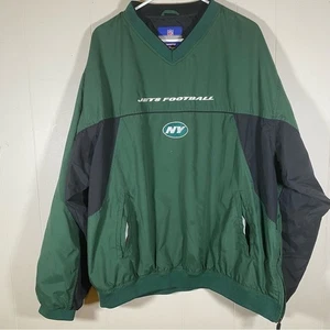 Reebok NFL colorblock Jets Football Jacket pullover windbreaker jacket size 2XL - Picture 1 of 11
