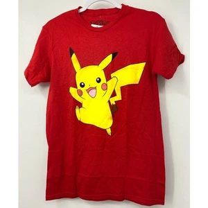 Pokemon Pikachu Kids Red Short Sleeve T-shirt Top NEW Large - Picture 1 of 5